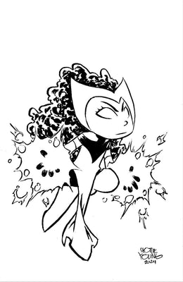 SCARLET WITCH #1 1:50 Skottie Young B&W Virgin Variant Cover