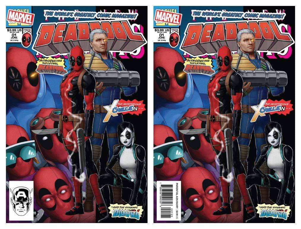 DEADPOOL #1 JTC New Mutants #98 Homage Trade Dress & Newstand