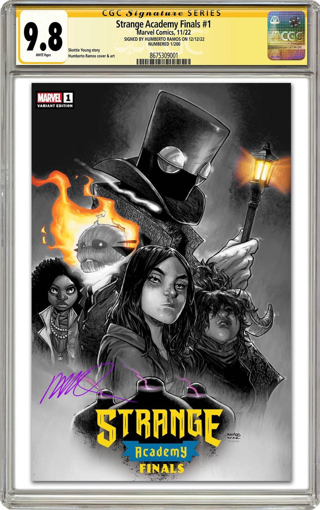 STRANGE ACADEMY FINALS #1 HUMBERTO RAMOS COLOUR SPLASH ULTIMATE CGC SS 9.8 LIMITED TO 200 NUMBERED SLABS