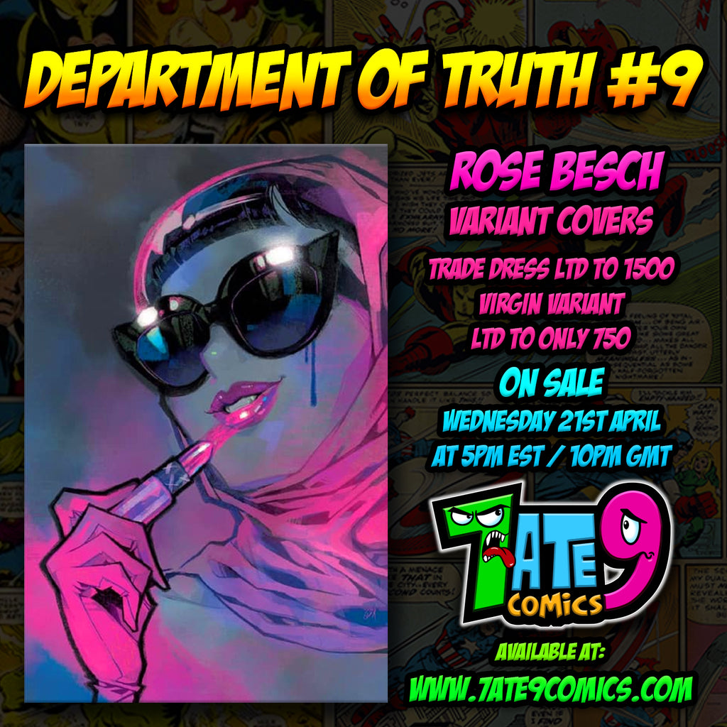 DEPARTMENT OF TRUTH #9 ROSE BESCH VARIANT COVERS