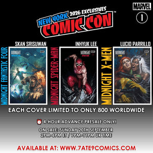 NYCC EXCLUSIVES! - MIDNIGHT FANTASTIC FOUR 1 * MIDNIGHT SPIDER-MAN 1 *  MIDNIGHT X-MEN 1 *  EACH LIMITED TO ONLY 800 COPIES WORLDWIDE!