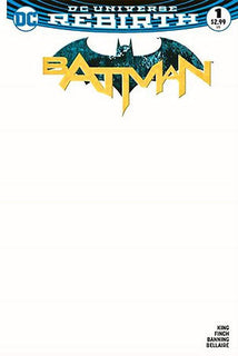 BATMAN #1 Blank Sketch Variant Cover U.S. Exclusive (Rebirth) - 7 Ate 9 Comics