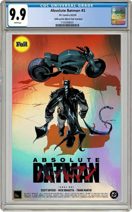 ABSOLUTE BATMAN #1 CGC 9.9 Javi Fernandez "AKIRA" Homage FULL COLOUR FOIL Variant LTD To ONLY 2500 - 7 Ate 9 Comics