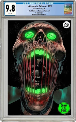 ABSOLUTE BATMAN #19 CGC 9.8 Rafa Sandoval GLOW IN THE DARK Virgin Variant Cover LTD To ONLY 800 - 7 Ate 9 Comics