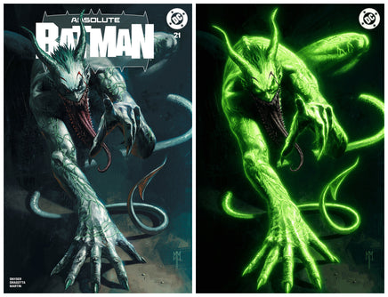ABSOLUTE BATMAN #21 Marco Mastrazzo Virgin GLOW IN THE DARK Variant Cover Set LTD To ONLY 1500 Sets - 7 Ate 9 Comics