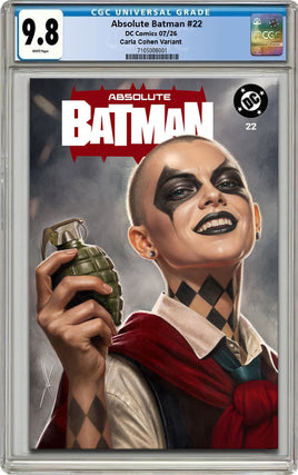 ABSOLUTE BATMAN #22 CGC 9.8 Carla Cohen Variant Cover LTD To ONLY 800