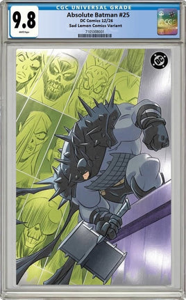 ABSOLUTE BATMAN #25 CGC 9.8 Sean Galloway FOIL Virgin Variant Cover LTD To ONLY 800 Worldwide