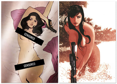 GUN HONEY: COLLISION COURSE #1 Jasmine Darnell  Nude FOIL Virgin Variant + 1:20 Adam Hughes Virgin Variant