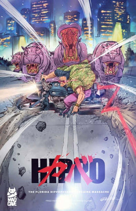 FLORIDA HIPPOPOTAMUS COCAINE MASSACRE #2 Redcode AKIRA Homage METAL Variant LTD To ONLY 75 Worldwide - 7 Ate 9 Comics