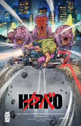 FLORIDA HIPPOPOTAMUS COCAINE MASSACRE #2 Redcode AKIRA Homage Variant LTD To ONLY 350 Worldwide - 7 Ate 9 Comics