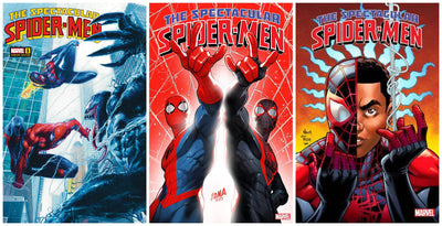 THE SPECTACULAR SPIDER-MEN #1 Davide Paratore Variant Cover + 1:25 & 1:50 Ratio Variants