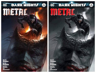 BATMAN DARK NIGHTS: METAL #5 Francesco Mattina Trade Dress and B&W Variant Set - 7 Ate 9 Comics