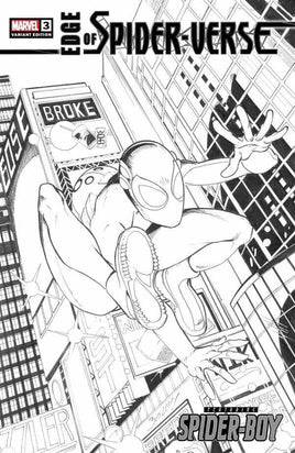 EDGE OF SPIDER-VERSE #3 Mark Bagley "Ultimate Spider-Man #1 Homage" 2nd Print Sketch Variant - 7 Ate 9 Comics