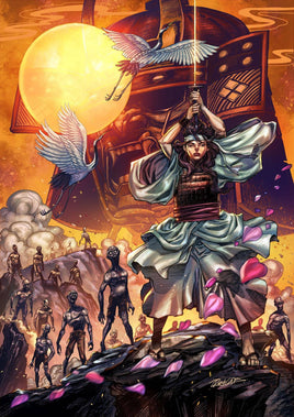 FALLING IN LOVE ON THE PATH TO HELL #1 Redcode Star Wars Homage Variant Cover LTD To ONLY 300 WIth COA - 7 Ate 9 Comics