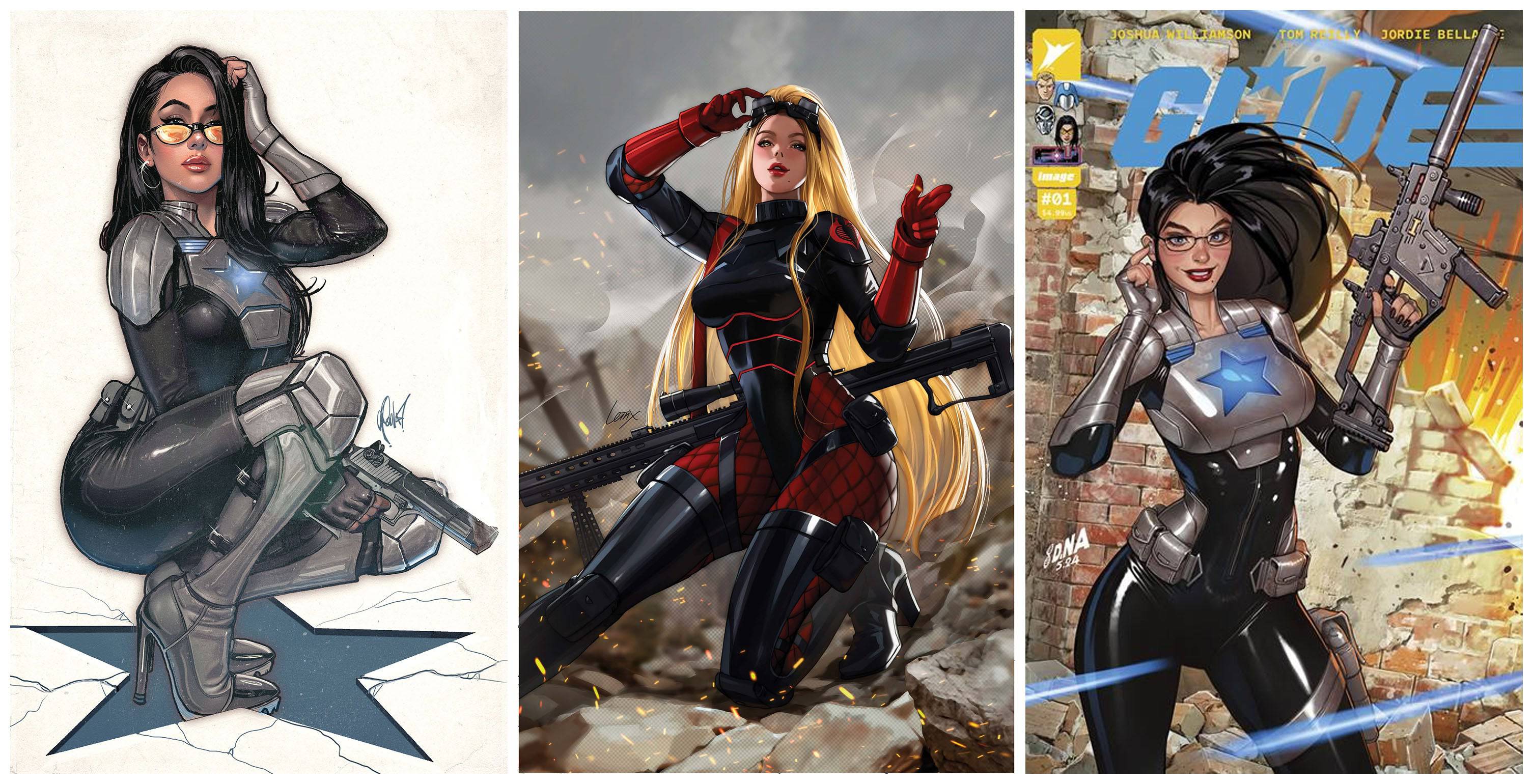 GI JOE #1 Cedric Poulat & Lerix Li Virigin Variant Cover Set + 1