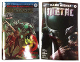 7 Ate 9 Comics Comic DARK NIGHTS METAL #3 & TEEN TITANS #12 Foil Variant Cover Set
