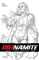 7 Ate 9 Comics Comic DIE!NAMITE #1 1:50 Lucio Parrillo B&W Red Sonja Variant