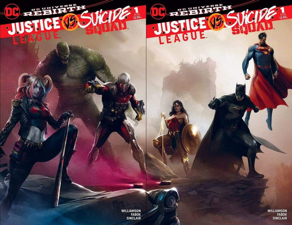 7 Ate 9 Comics Comic JUSTICE LEAGUE SUICIDE SQUAD #1 Francesco Mattina Exclusive Colour Connecting Variant Covers (2 Comics in Total)