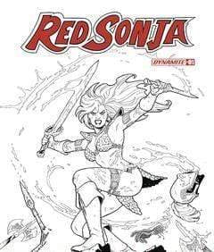 7 Ate 9 Comics Comic RED SONJA #1 1:20 Amanda Conner B&W Variant Cover