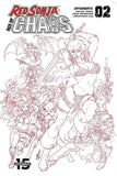 7 Ate 9 Comics Comic RED SONJA AGE OF CHAOS #2 1:7 Quah B&W Red Variant Cover