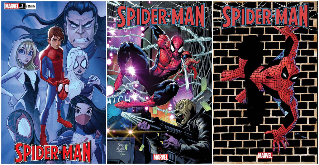 7 Ate 9 Comics Comic SPIDER-MAN #1 Chrissie Zullo UF #4 Homage Variant + 1:25 & 1:50 Ratio Covers