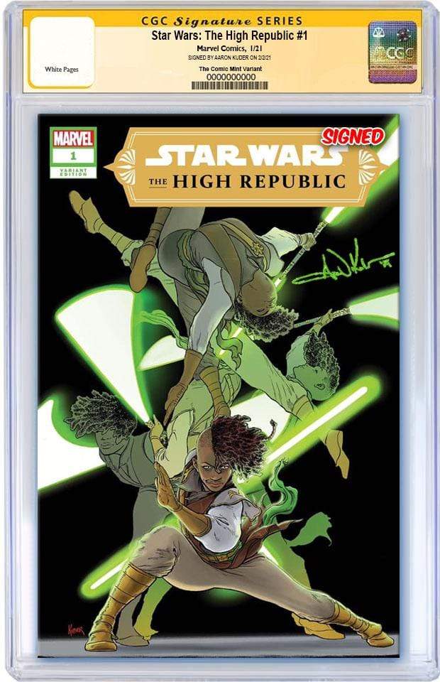 7 Ate 9 Comics Comic STAR WARS THE HIGH REPUBLIC #1 CGC SIGNED Aaron Kuder Variant Ltd To Only 600