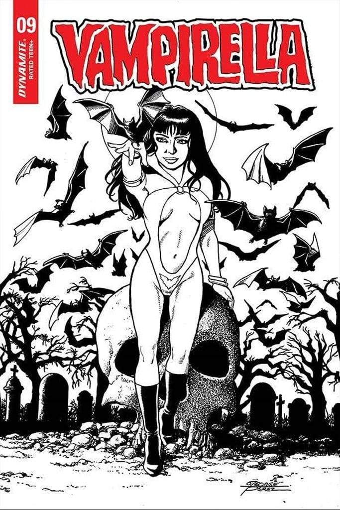 7 Ate 9 Comics Comic VAMPIRELLA #9  1:25 George Perez B&W Variant Cover