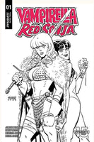 7 Ate 9 Comics Comic VAMPIRELLA RED SONJA #1 1:40 Romero & Bellaire B&W Variant