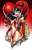 7 Ate 9 Comics Comic VAMPIRELLA VALENTINES DAY SPECIAL Jamie Tyndall Virgin Variant Cover Limited to 500
