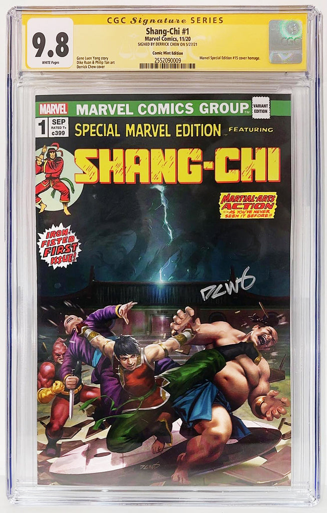 SHANG-CHI #1 CGC 9.8 SIGNED Derrick Chew Variant LTD To 1000 With COA